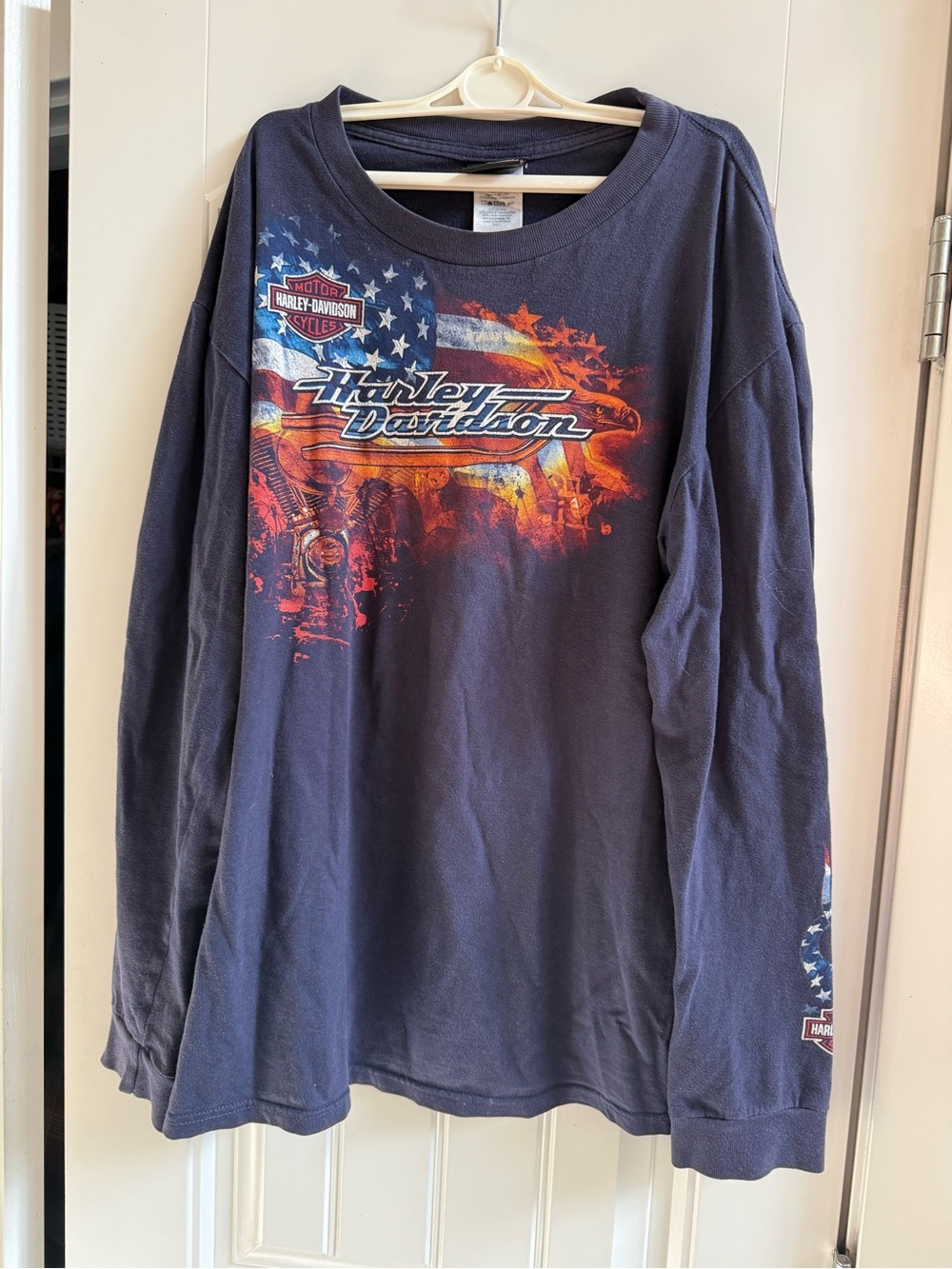 Y2K Harley Davidson USA Eagle Las Vegas Long Sleeve Size Large